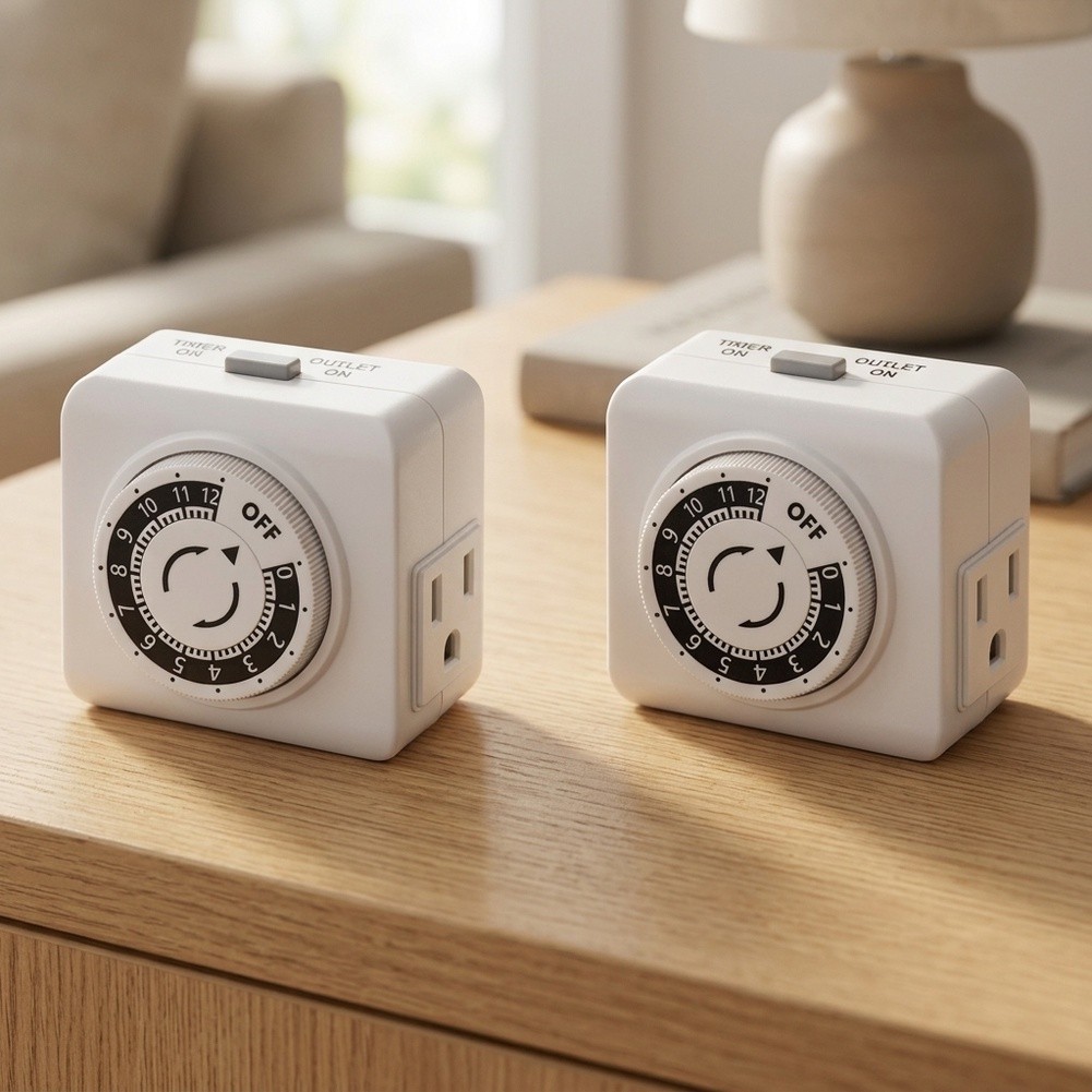 2 Pack 24 Hour Indoor Mechanic - Timer Dual Outlet recension och pris